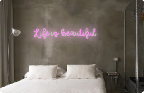 Custom text: Life is beautiful
